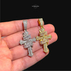 Baguette Iced Out Cross Pendant