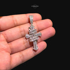 Baguette Iced Out Cross Pendant