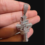 Baguette Iced Out Cross Pendant