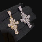 Baguette Iced Out Cross Pendant