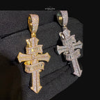 Baguette Iced Out Cross Pendant