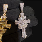 Baguette Iced Out Cross Pendant