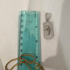 Iced Out Basketball Dog Tag Pendant, Solid 925 Sterling Silver VVS CZ Diamond Necklace, Sports Jewelry, 22 Inch Rope Chain
