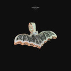 Iced Out Bat Pendant Necklace Black White CZ Gothic Animal Charm Hip Hop Jewelry with Free Chain