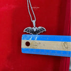 Iced Out Bat Pendant Necklace Black White CZ Gothic Animal Charm Hip Hop Jewelry with Free Chain