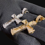 Iced Out Jesus Cross Crucifix Pendant