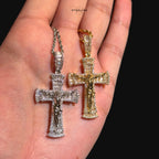 Iced Out Jesus Cross Crucifix Pendant