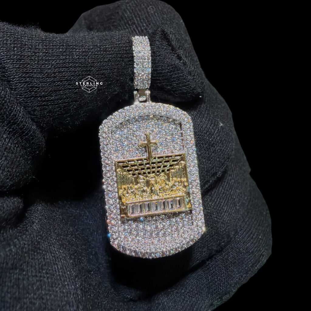 Iced Out Last Supper Dog Tag Pendant