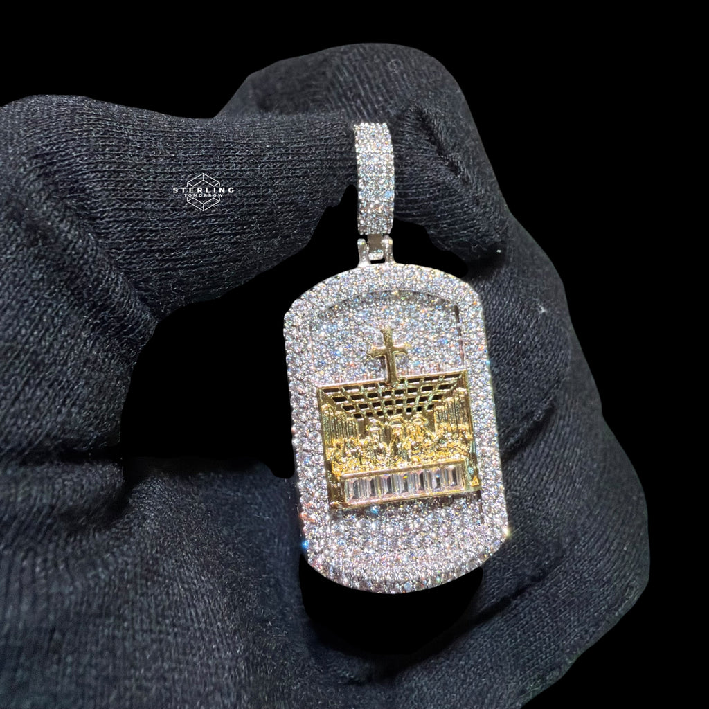 Iced Out Last Supper Dog Tag Pendant