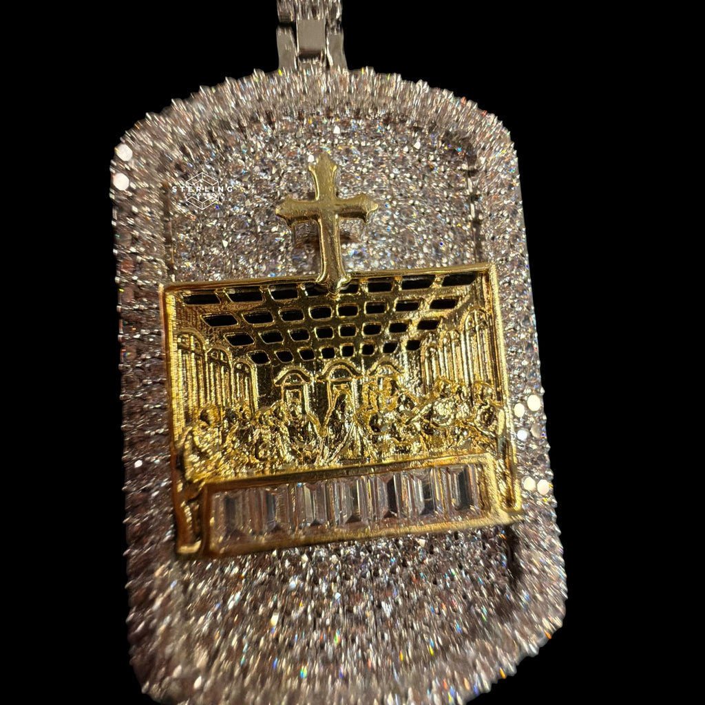 Iced Out Last Supper Dog Tag Pendant