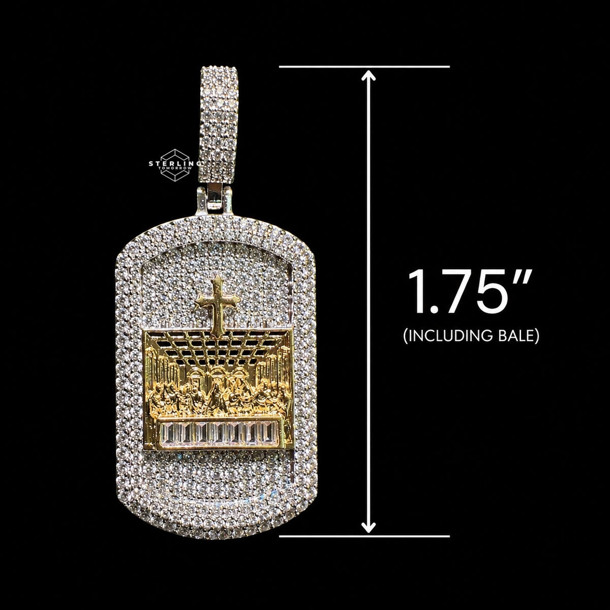 Iced Out Last Supper Dog Tag Pendant