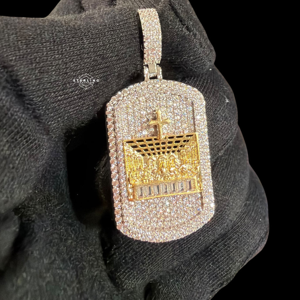 Iced Out Last Supper Dog Tag Pendant