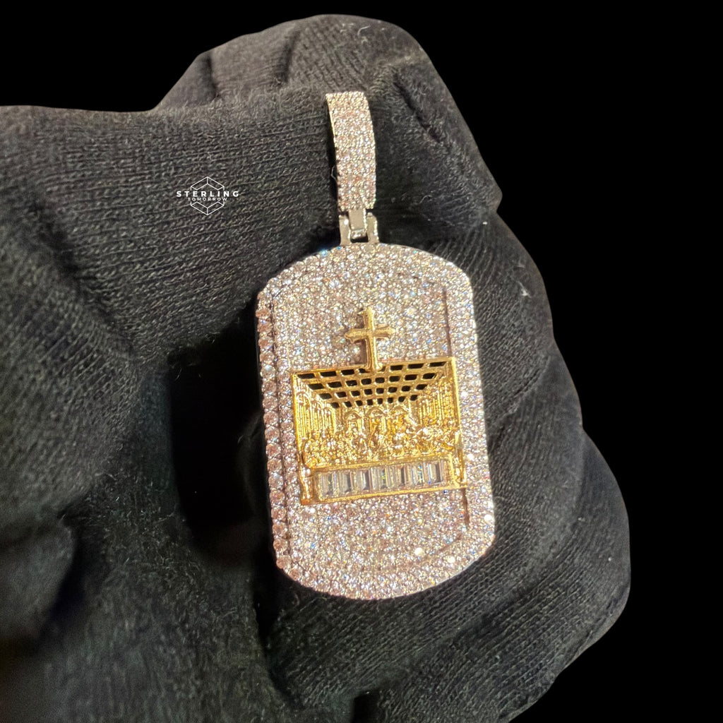 Iced Out Last Supper Dog Tag Pendant