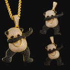 Dancing Panda Iced Out Pendant
