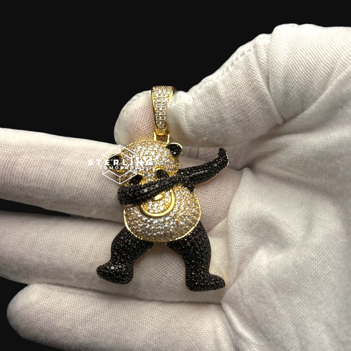 Dancing Panda Iced Out Pendant