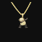 Dancing Panda Iced Out Pendant