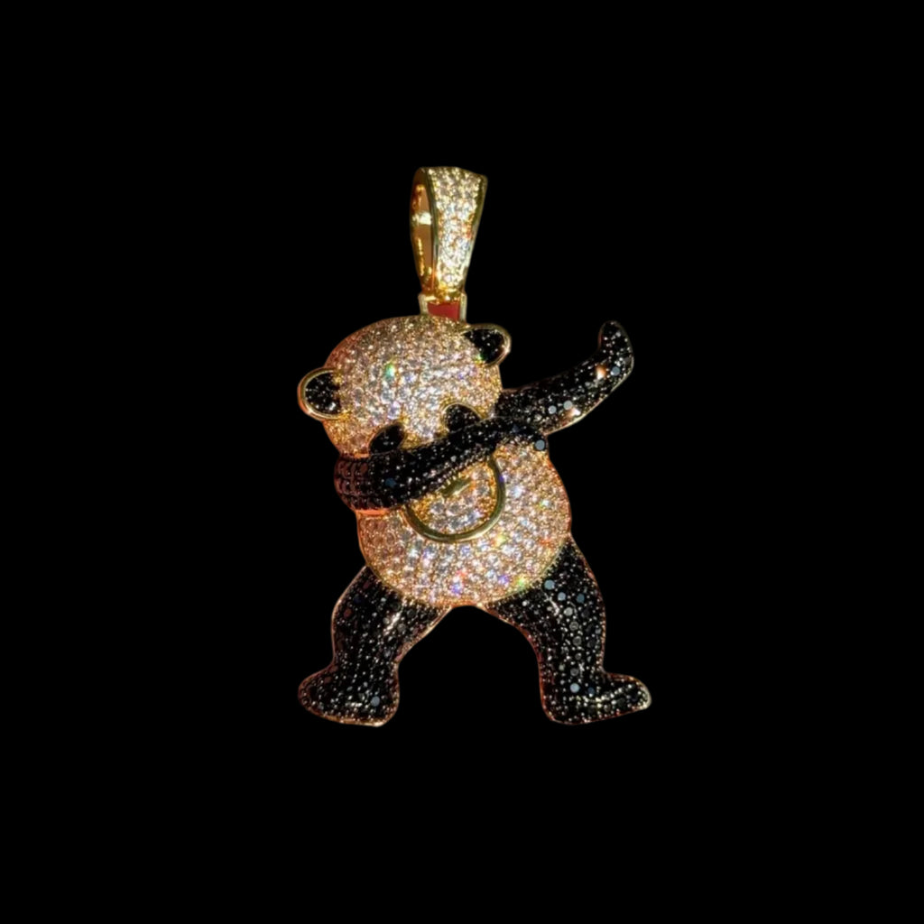 Dancing Panda Iced Out Pendant