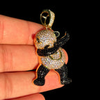 Dancing Panda Iced Out Pendant