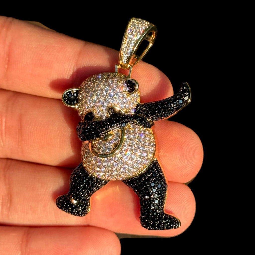 Dancing Panda Iced Out Pendant