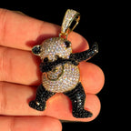 Dancing Panda Iced Out Pendant