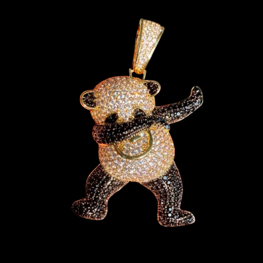Dancing Panda Iced Out Pendant