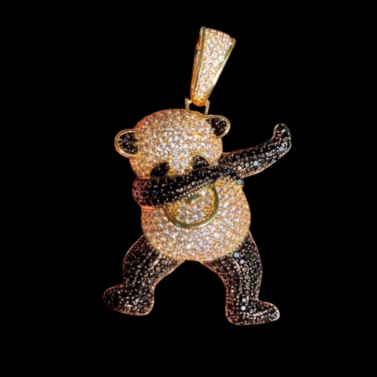 Dancing Panda Iced Out Pendant