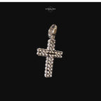 Moissanite Tennis Cross Iced Out Sides Pendant