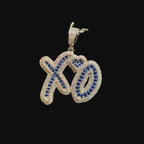 XO Iced Out Pendant + AntiTarnish Steel Rope Chain