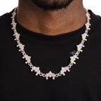 Infinity Tri-Color 3 Cross Moissanite 22" Religious Chain