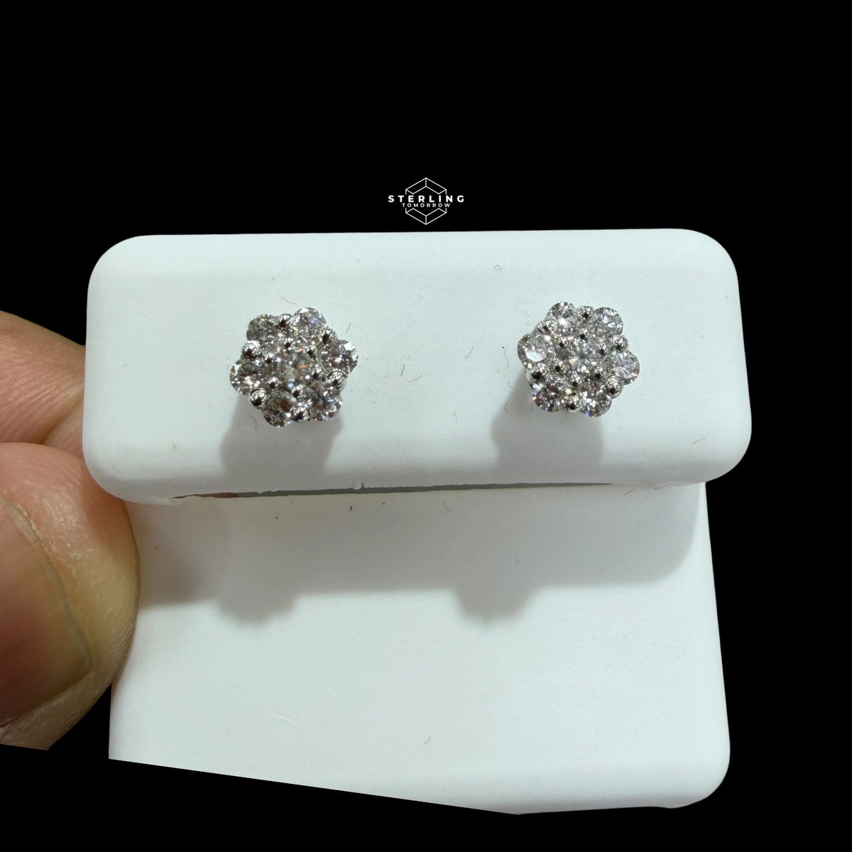 6mm 6 Point Star Lab Grown Diamond Earrings