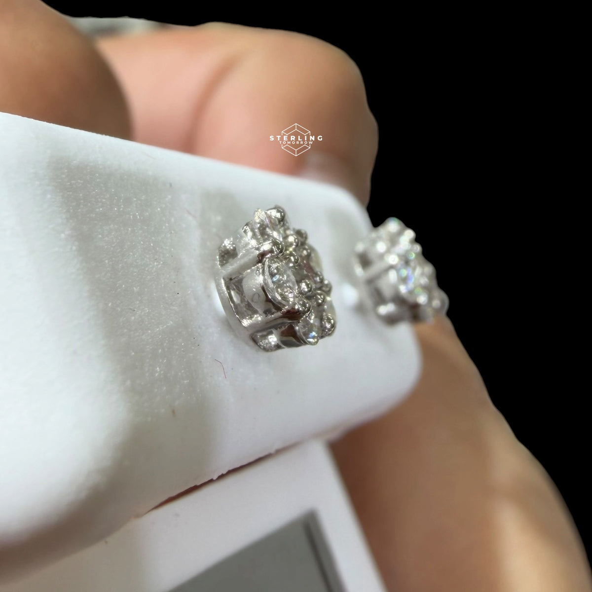 6mm 6 Point Star Lab Grown Diamond Earrings