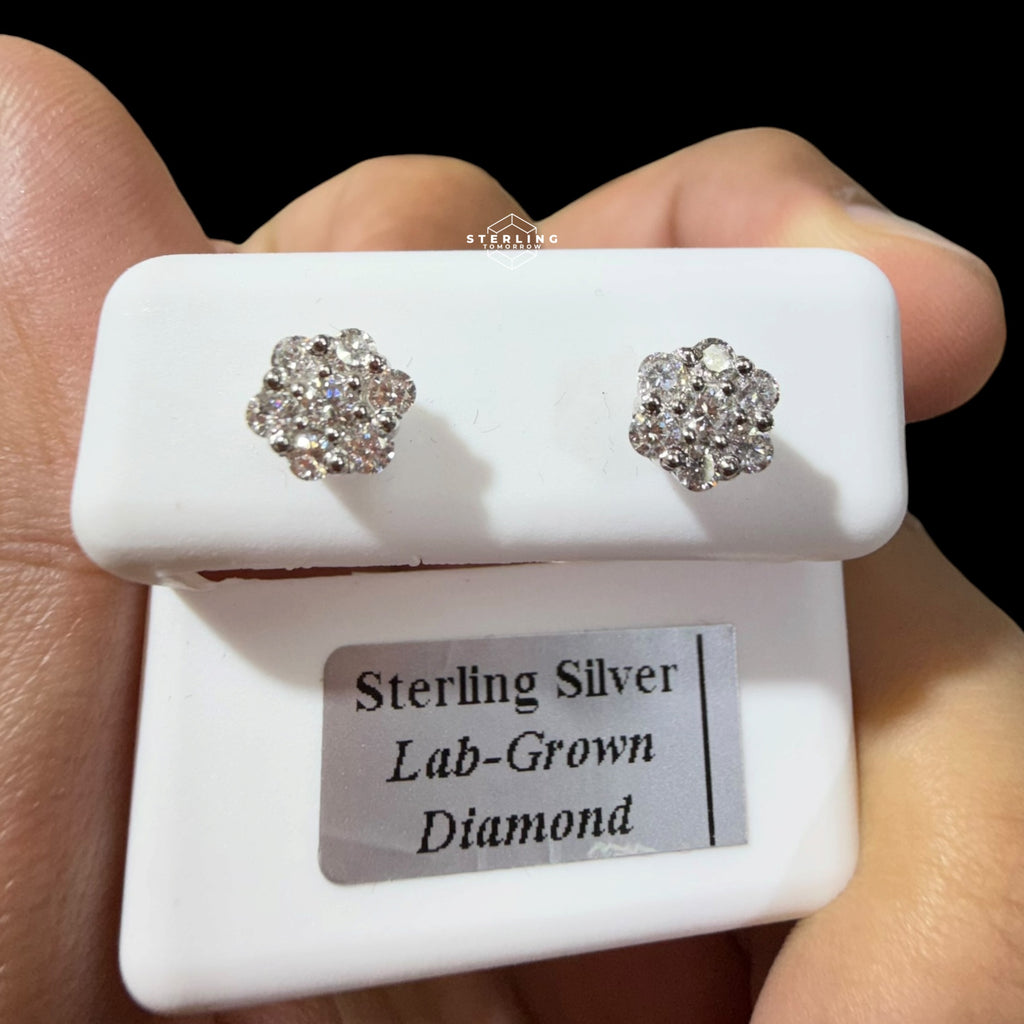 6mm 6 Point Star Lab Grown Diamond Earrings