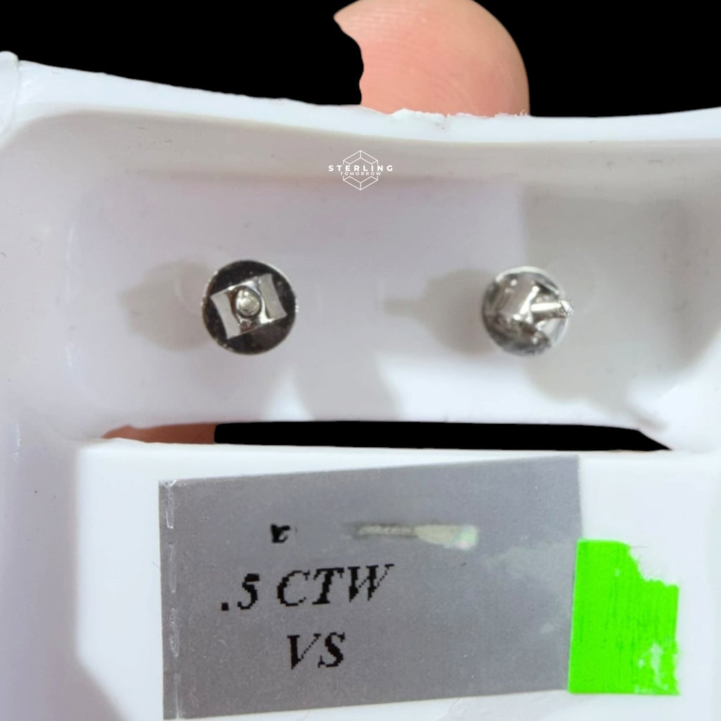 6mm 6 Point Star Lab Grown Diamond Earrings