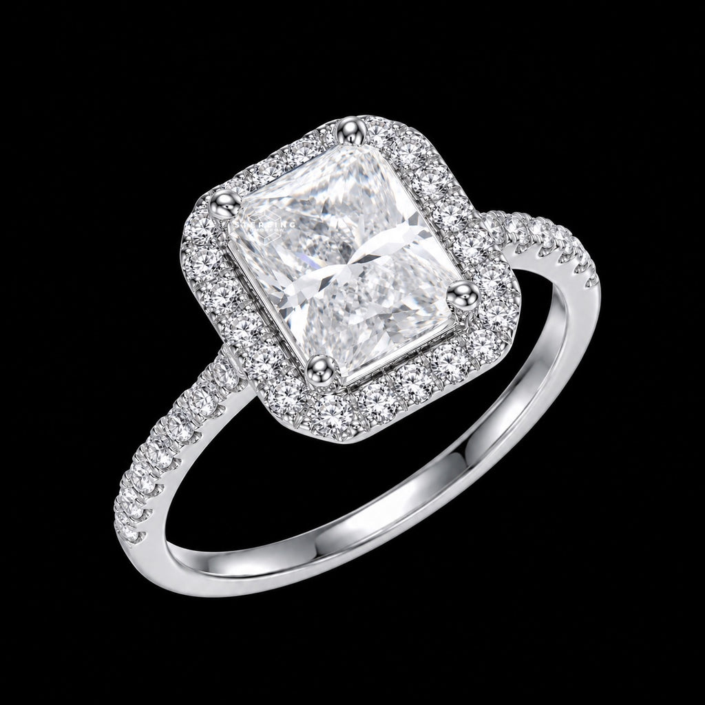 Radiant Cut Moissanite Ring