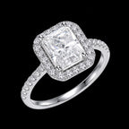 Radiant Cut Moissanite Ring
