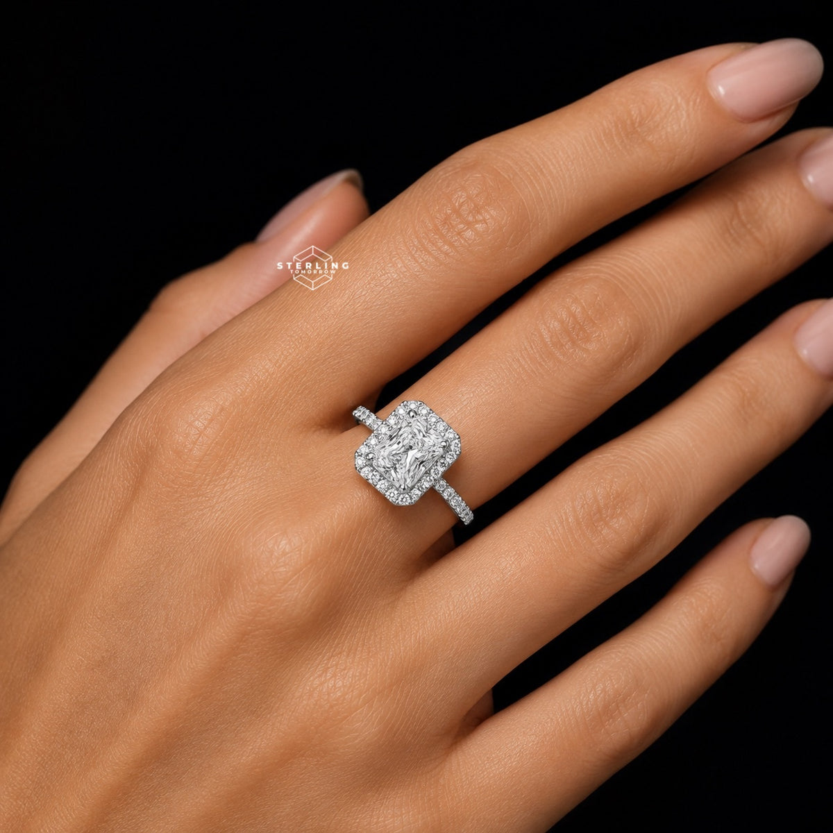 Radiant Cut Moissanite Ring