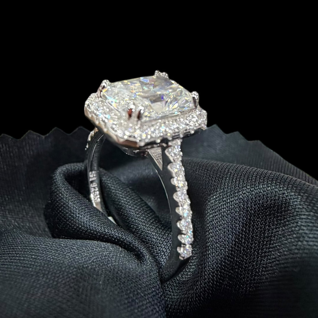 Radiant Cut Moissanite Ring