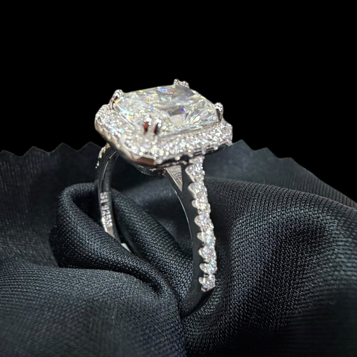Radiant Cut Moissanite Ring