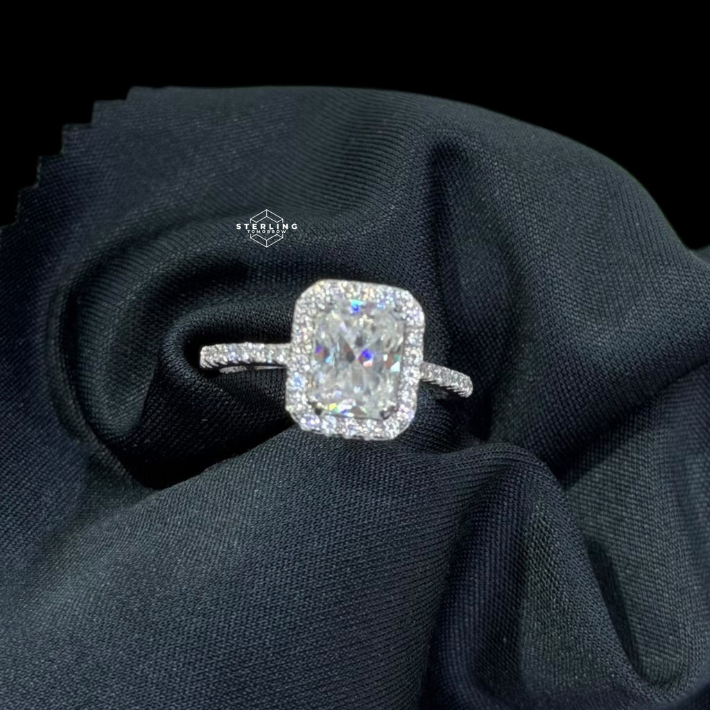 Radiant Cut Moissanite Ring
