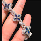 Moissanite Blue Star Infinity Bracelet 17mm 8"