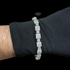 Moissanite Square Baguette Bracelet 8mm 8"