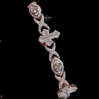 Moissanite Marquis Eye Cross Infinity Bracelet - 8.5"