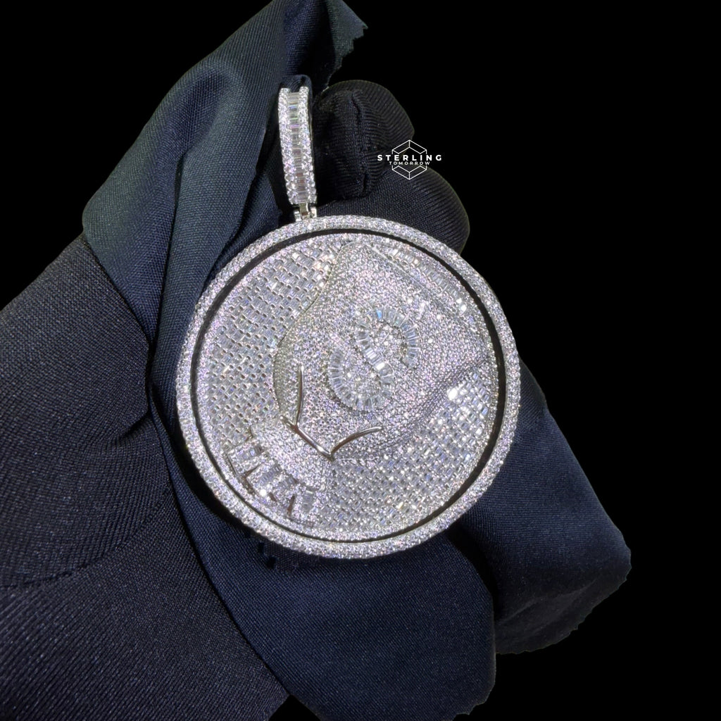 Moissanite Spinning Money Bag Pendant