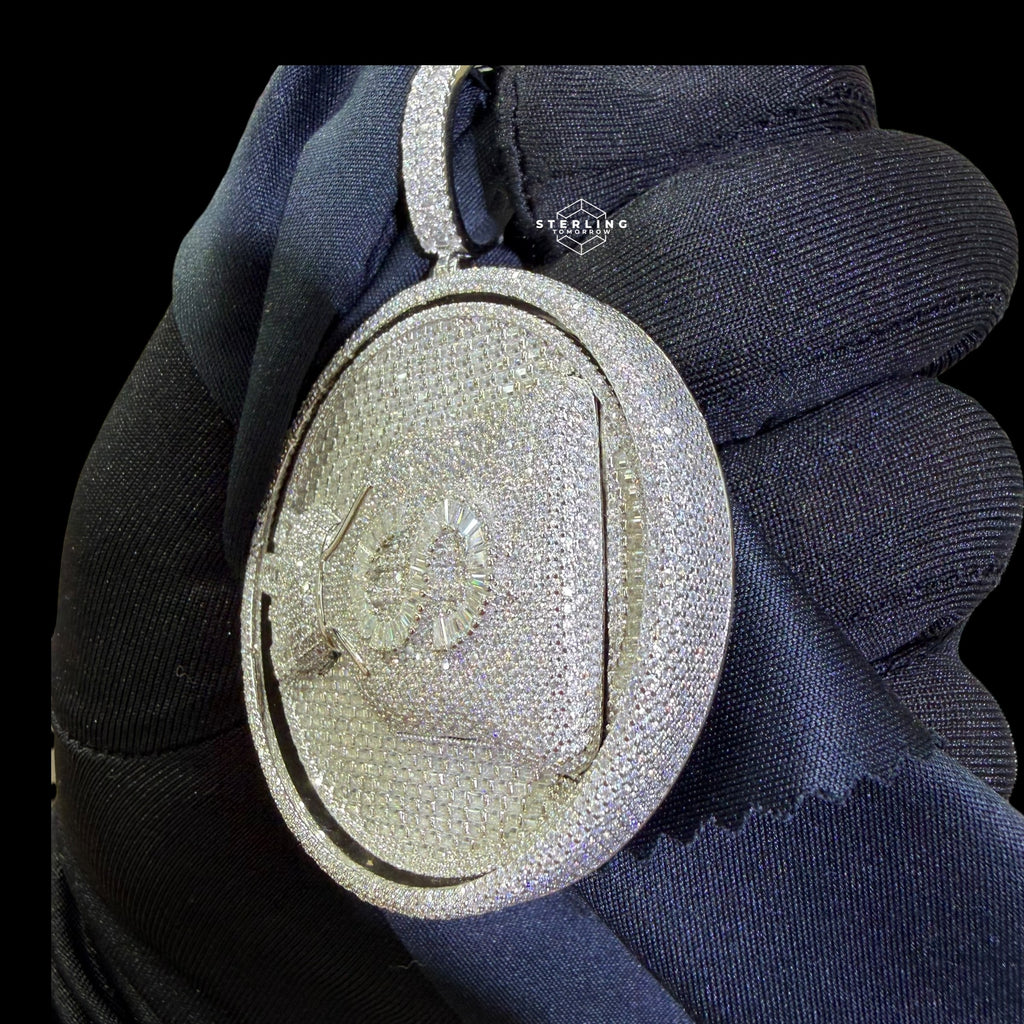 Moissanite Spinning Money Bag Pendant