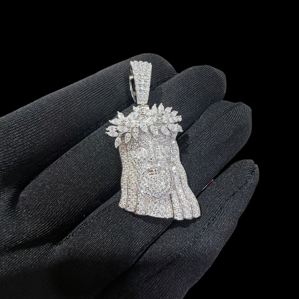 Moissanite Marquis Thorns Jesus Pendant