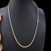 2mm Moissanite Tennis Chain Gold Finish