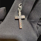 Moissanite Baguette Cross Pendant