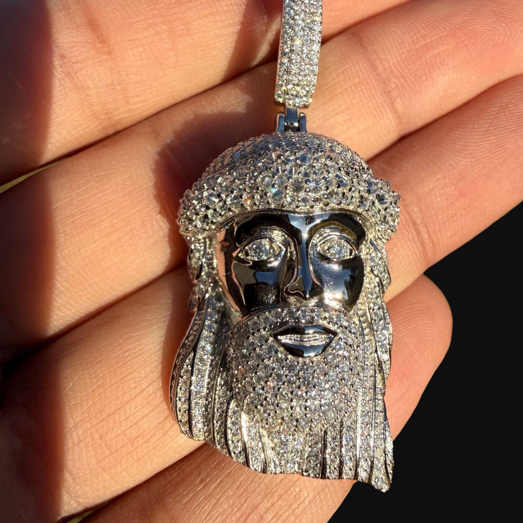 Moissanite Jesus Pendant