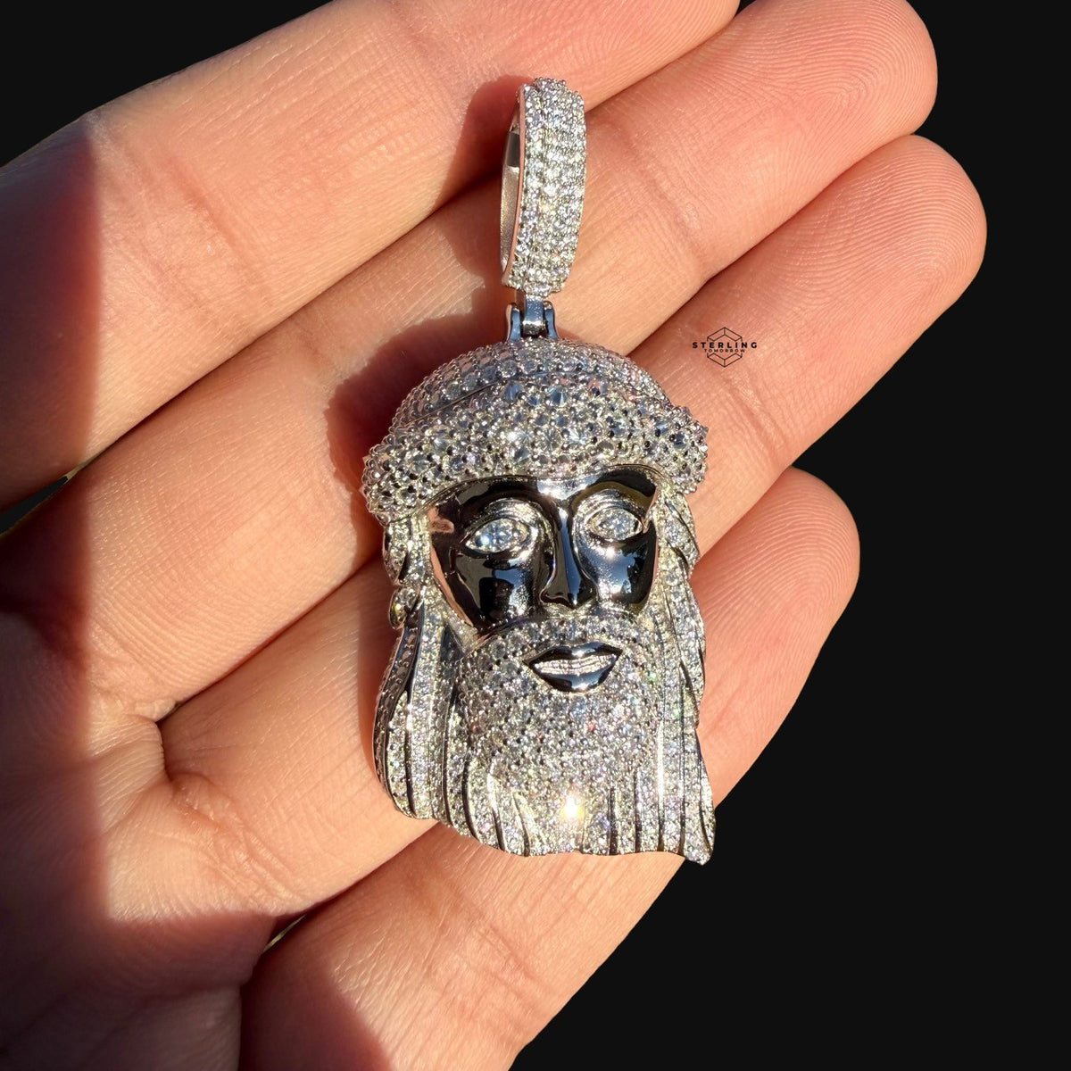 Moissanite Jesus Pendant