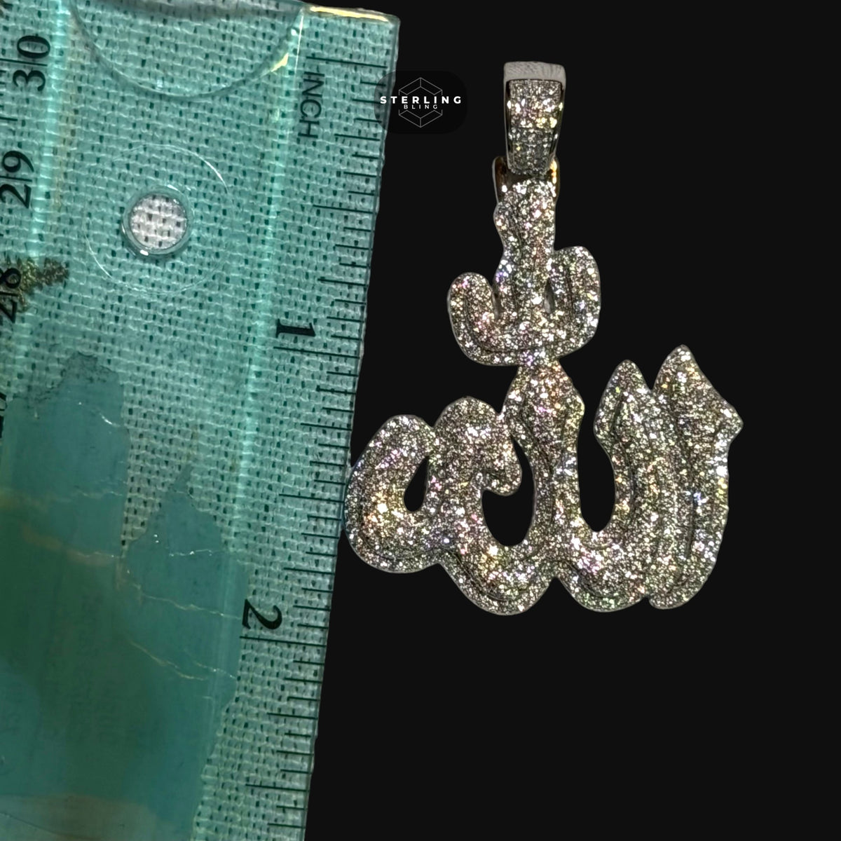 Moissanite Allah Pendant